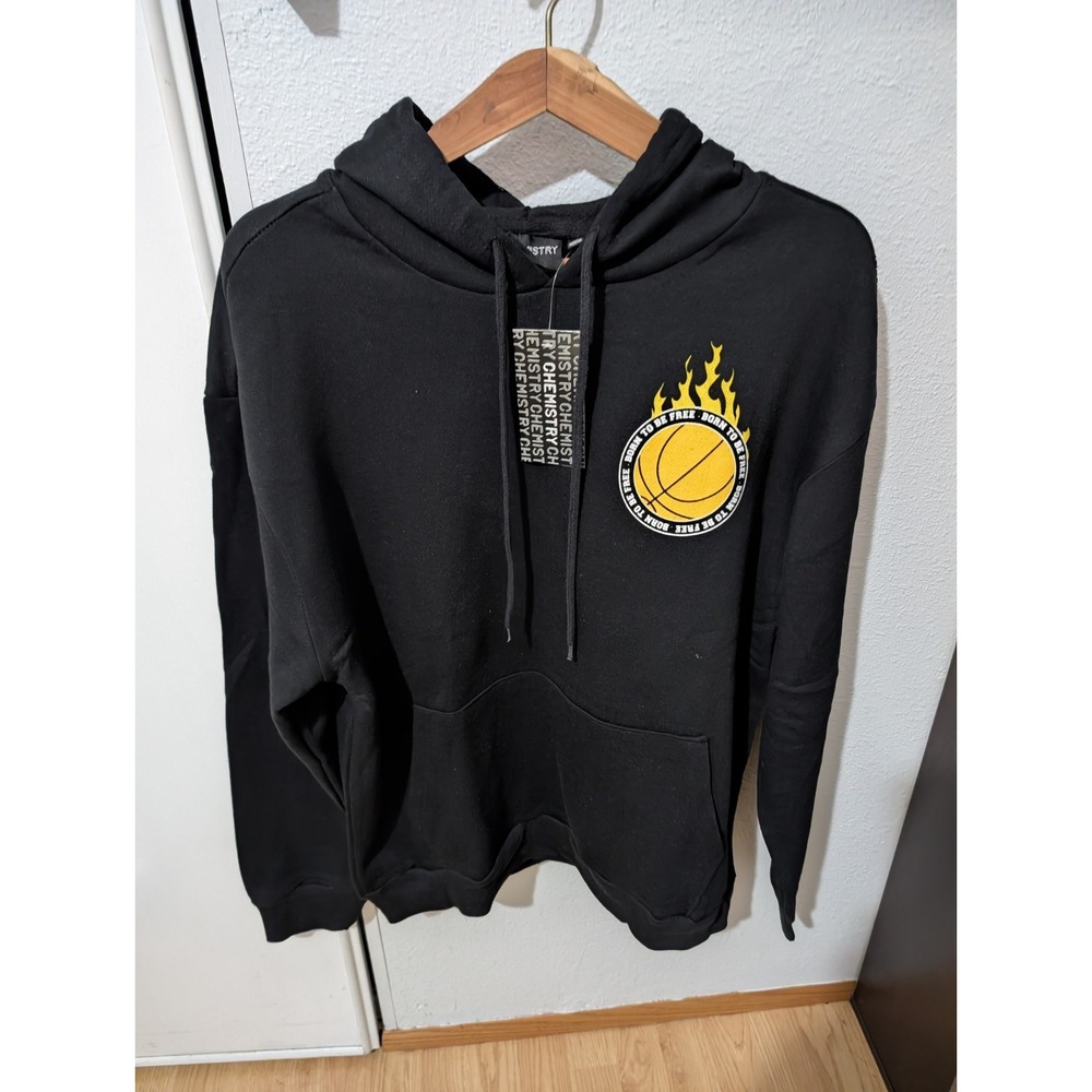 NEW CHEMISTRY   Men's Hoodie Pullover Athletic Long Sleeve Sweatshirts XL Black.